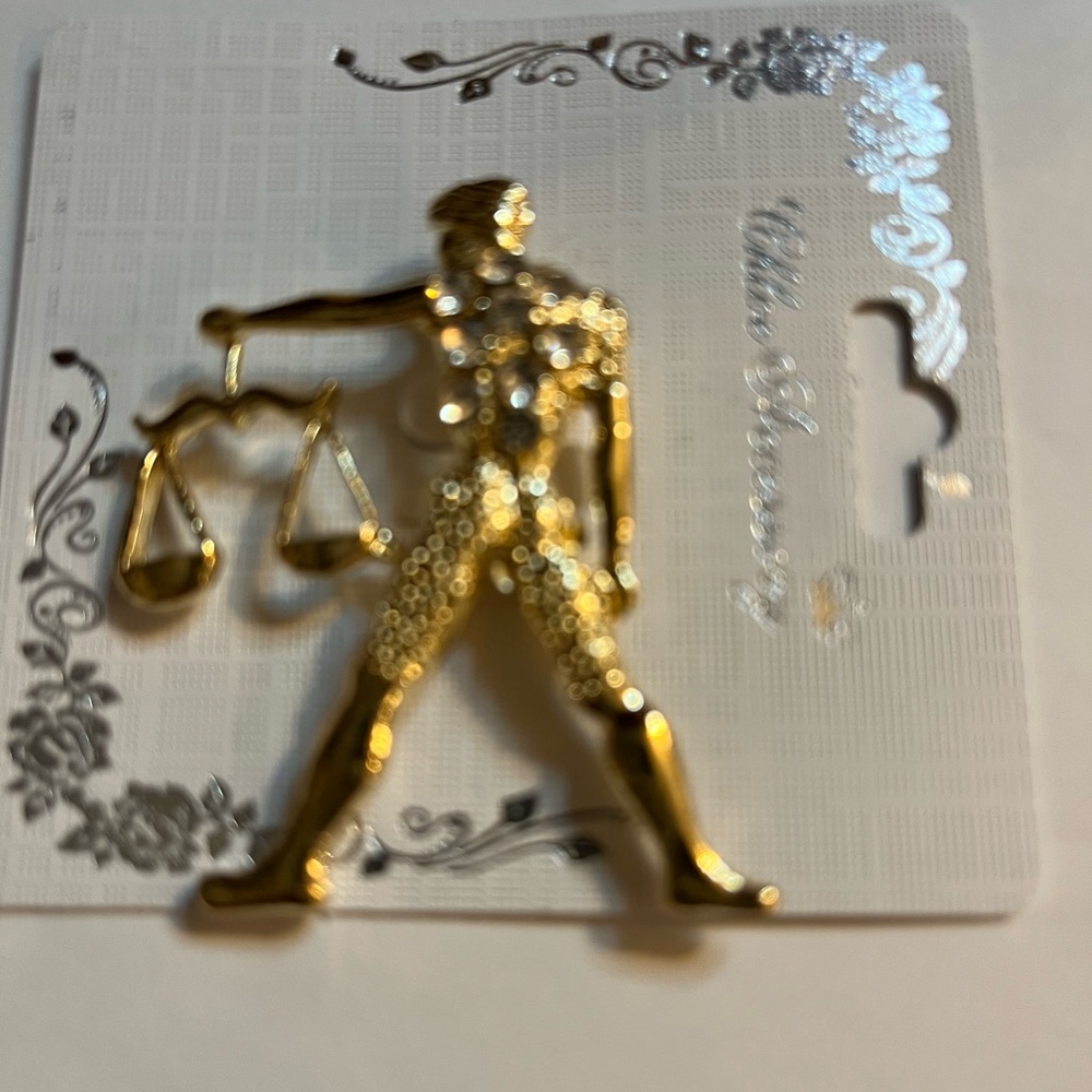 Gold Zodiac Brooch Set - Picture 10 of 13